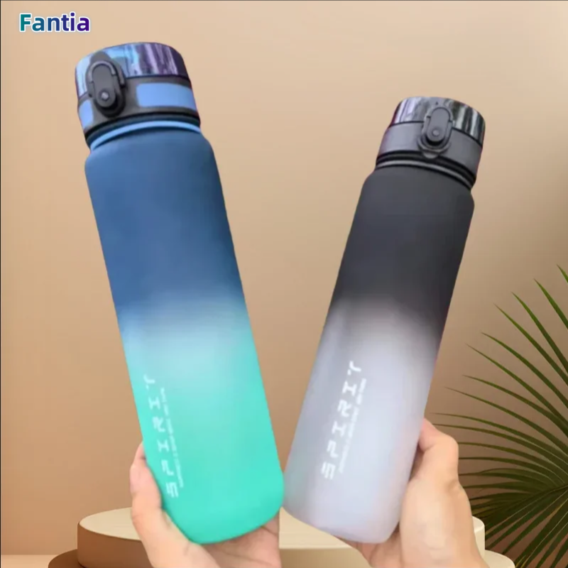 Outdoor Camping Water Jug - 500ML/650ML/1000ML Große Kapazität Sport Flasche Motivation
