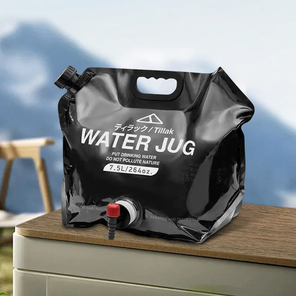Outdoor Camping Water Jug - 7,5L Wasserbeutel mit Zapfhahn, faltbarer Wasserbehälter,
