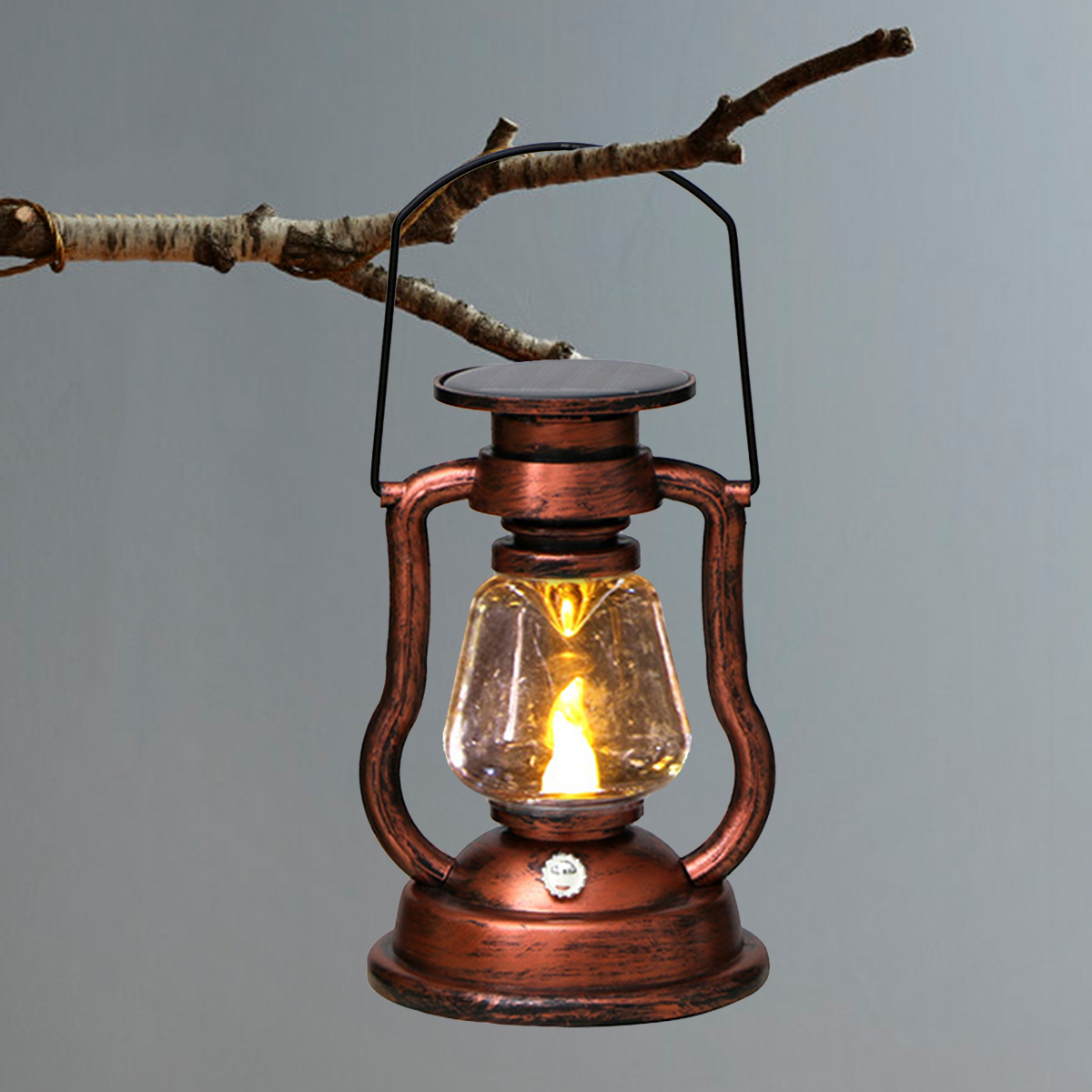 Camping Solar Lantern - Atmosphärisches Licht Retro LED Solarlampe Öllampe