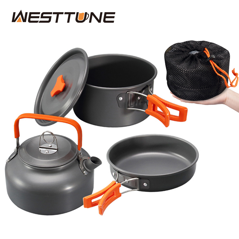 Outdoor Camping Dining Set - WESTTUNE Camping-Kochgeschirr-Set, Aluminium, für den Außenbereich,