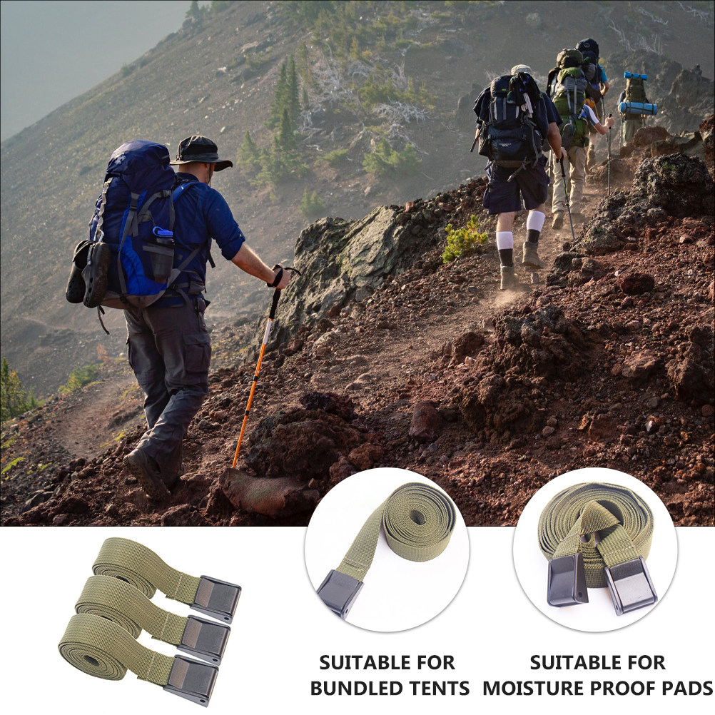 3 Stück Militärgrüne Spanngurt – Outdoor Camping Backpack Bewertung und Preis