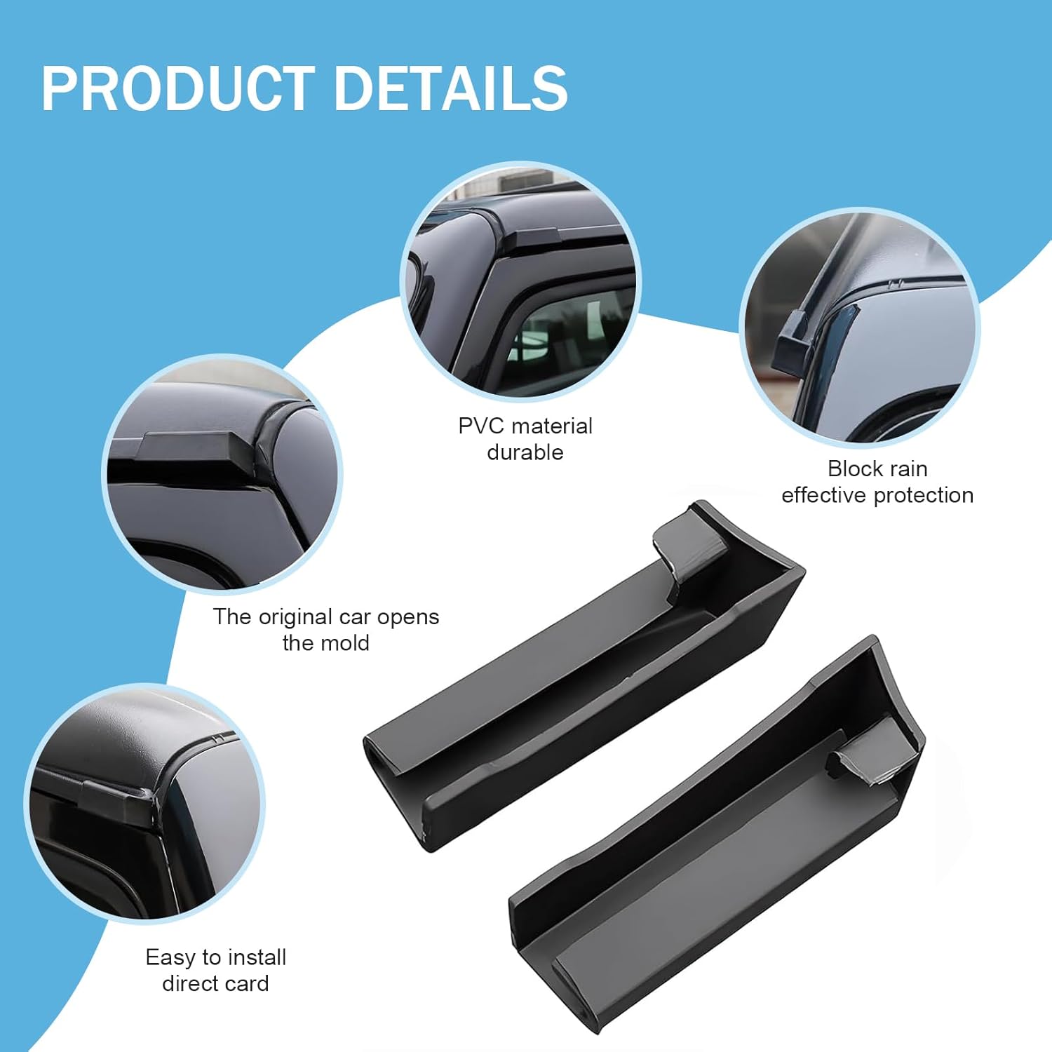 2 Stück Schwarze Regenrinne fü – Outdoor Camping Jeep Bewertung und Preis