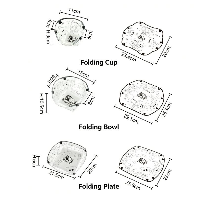 1/3-teiliges Set aus faltbaren – Outdoor Camping Dining Set Bewertung und Preis