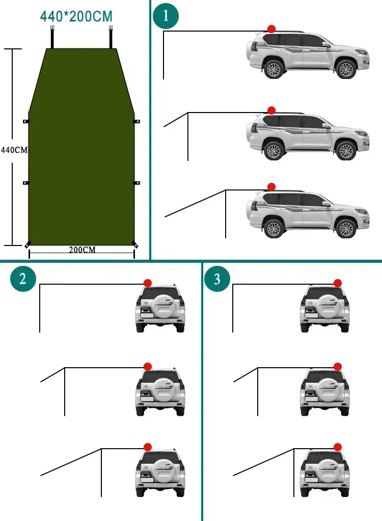 Tragbare Auto Shelter Schatten – Outdoor Camping Jeep Bewertung und Preis