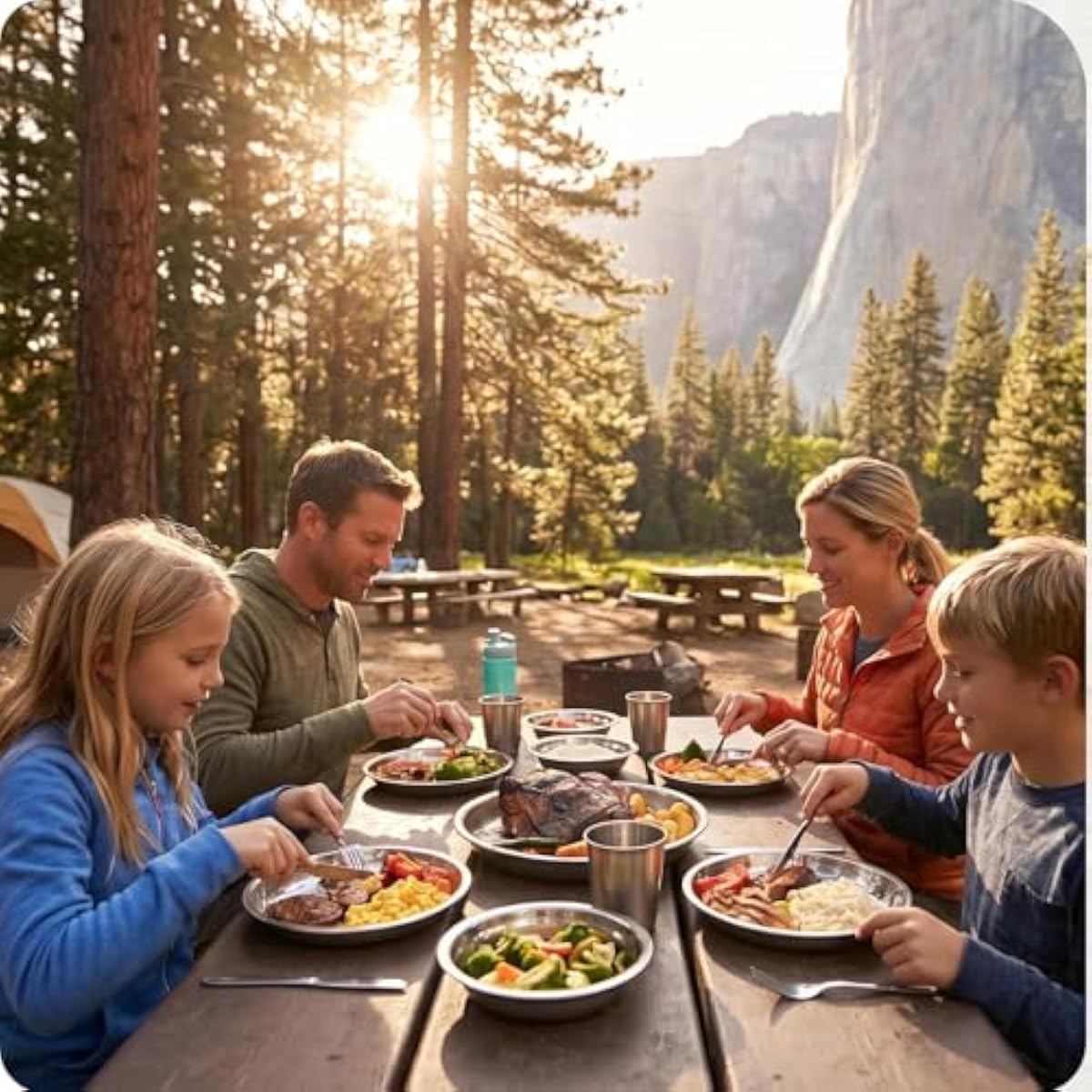 26-teiliges Outdoor-Essgeschir – Outdoor Camping Dining Set Bewertung und Preis