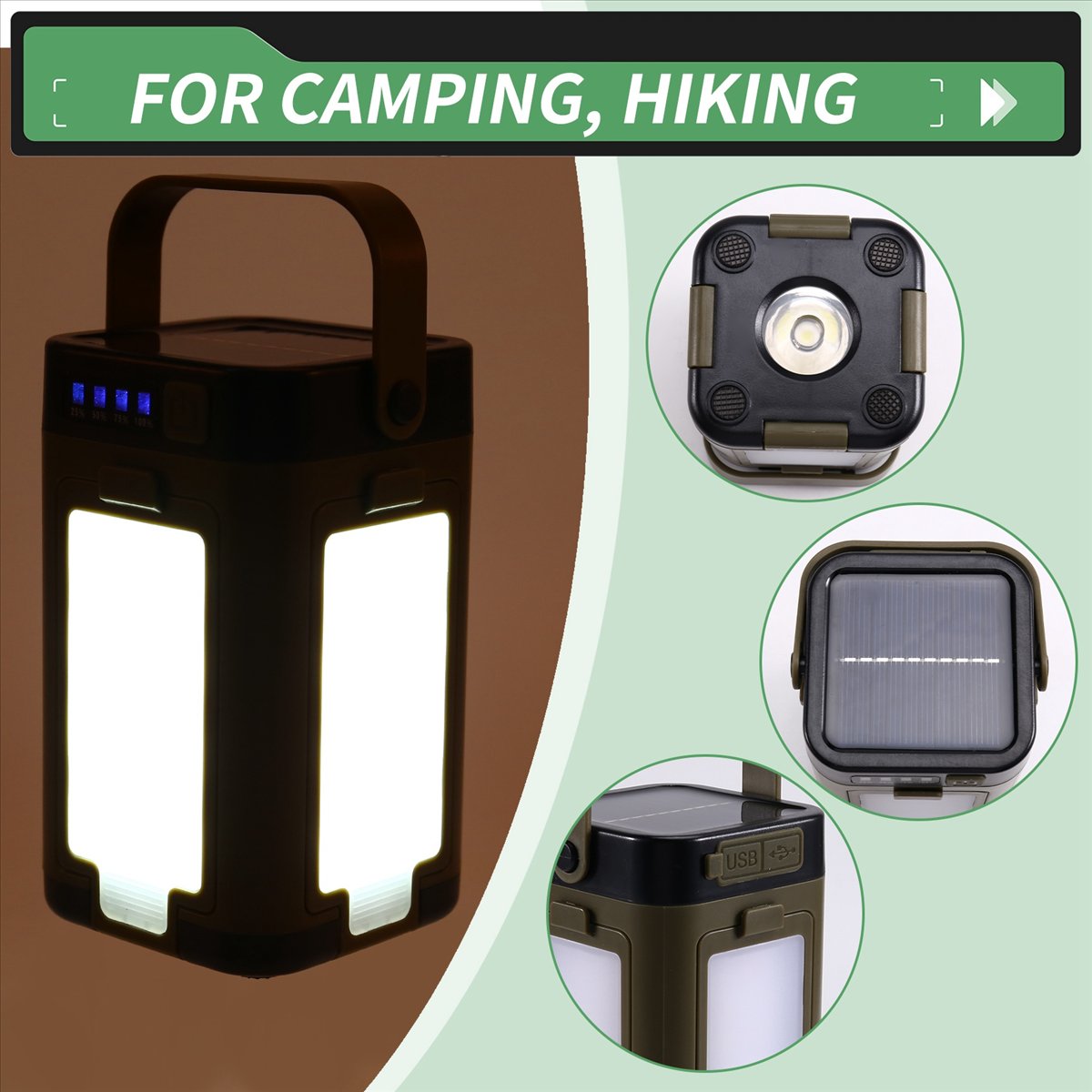 X08A Faltbare LED-Campinglater – Camping Solar Lantern Bewertung und Preis
